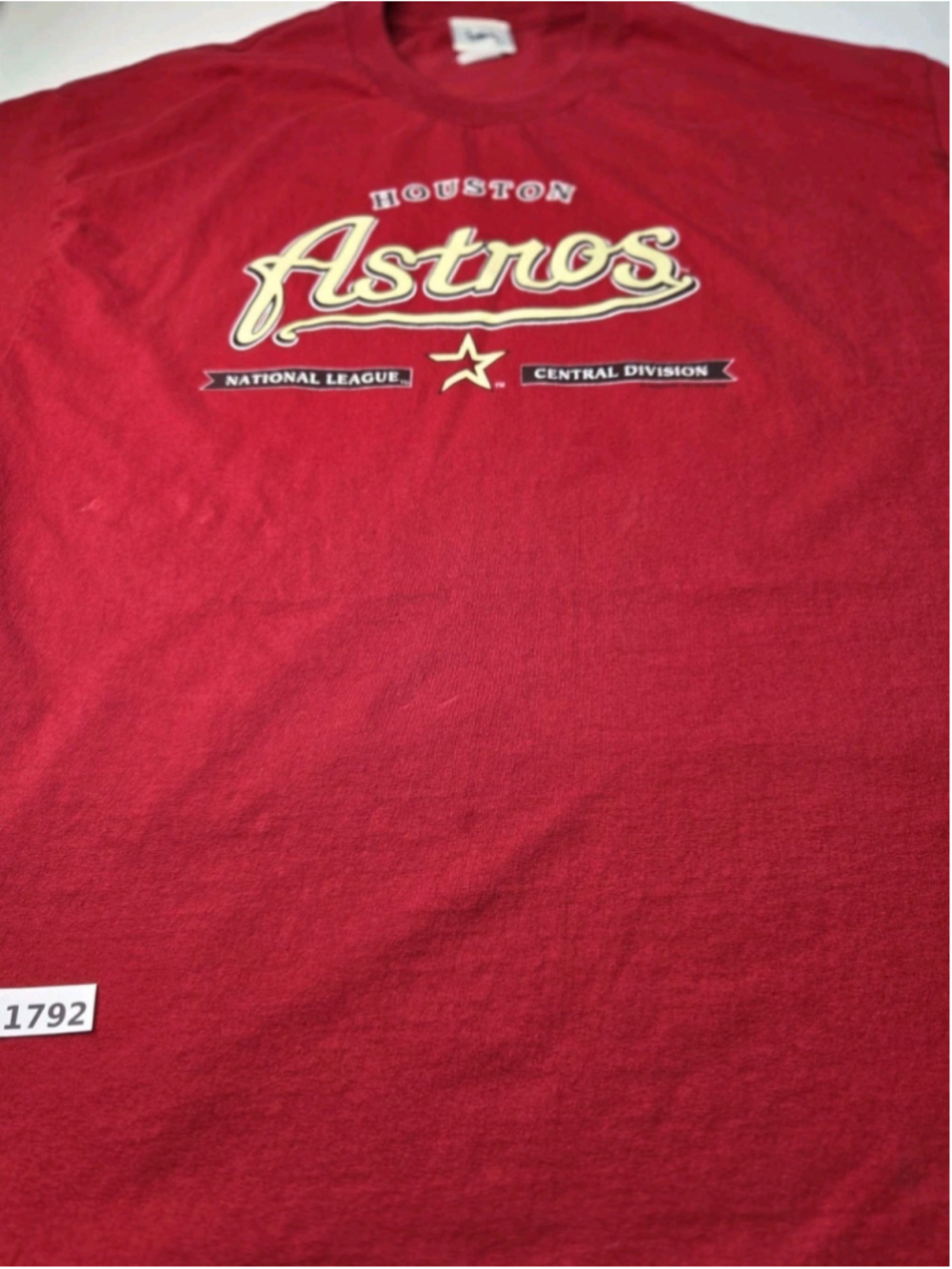 Vintage Houston Astros Lee Sport T-Shirt Red MLB NL Central #1792